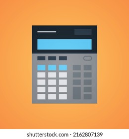 Calculator and financial analysis flat vector illustration.