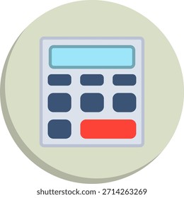 Ícone de Estilo de Círculo Plano da Calculadora