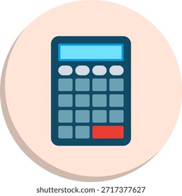 Ícone de Estilo de Círculo Plano da Calculadora
