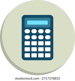 Ícone de Estilo de Círculo Plano da Calculadora