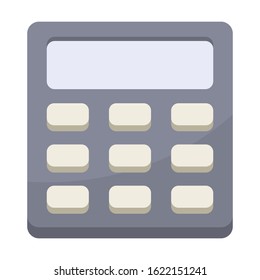 Calculator flat color vector icon