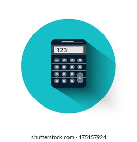 Calculator in flat design