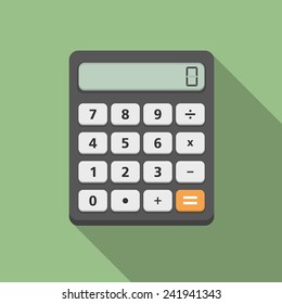 Calculator, flat design, vector eps10 illustration