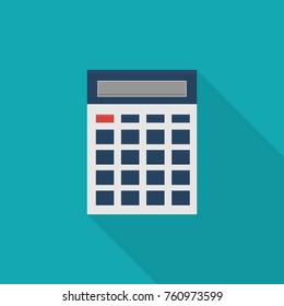 Calculator. Flat design. Vector illustration