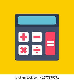Calculator. Flat design.Illustration	. vector eps 10