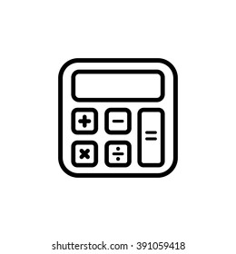 Calculator flat icon isolate on white background vector illustration eps 10