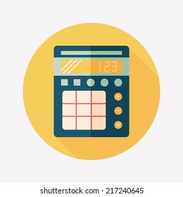 calculator flat icon with long shadow,eps10