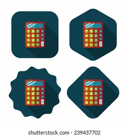 calculator flat icon with long shadow,eps10