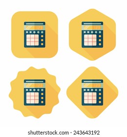 calculator flat icon with long shadow,eps10