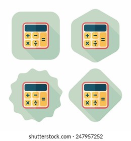 calculator flat icon with long shadow,eps10