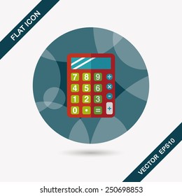 calculator flat icon with long shadow,eps10
