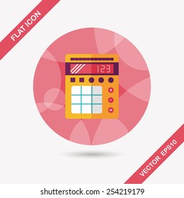 calculator flat icon with long shadow,eps10