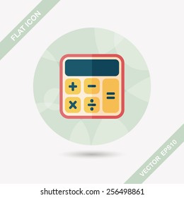 calculator flat icon with long shadow,eps10