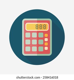 calculator flat icon with long shadow,eps10