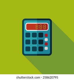 calculator flat icon with long shadow,eps10