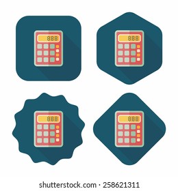 calculator flat icon with long shadow,eps10