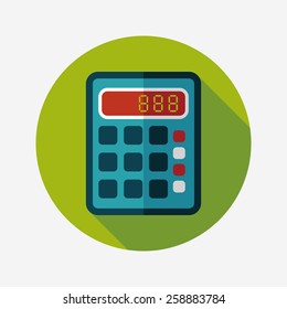 calculator flat icon with long shadow,eps10
