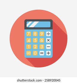 calculator flat icon with long shadow,eps10
