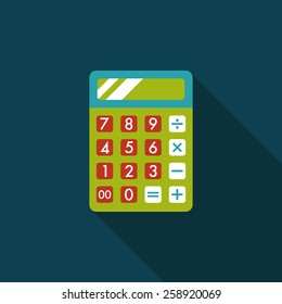 calculator flat icon with long shadow,eps10