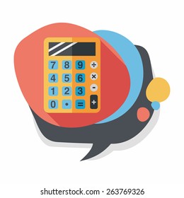 calculator flat icon with long shadow,eps10