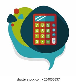 calculator flat icon with long shadow,eps10