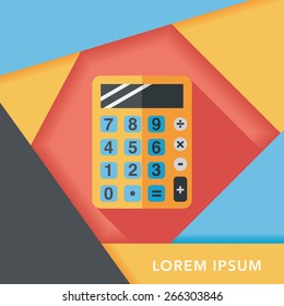 calculator flat icon with long shadow,eps10