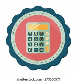 calculator flat icon with long shadow,eps10