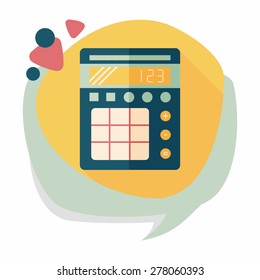 calculator flat icon with long shadow,eps10