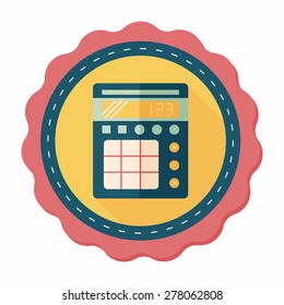 calculator flat icon with long shadow,eps10