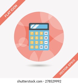 calculator flat icon with long shadow,eps10