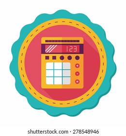 calculator flat icon with long shadow,eps10