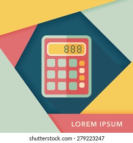 calculator flat icon with long shadow,eps10