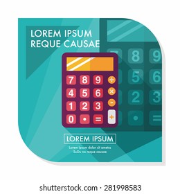 calculator flat icon with long shadow,eps10