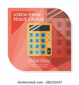 calculator flat icon with long shadow,eps10