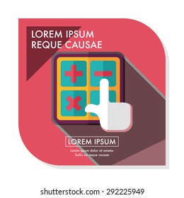 calculator flat icon with long shadow,eps10
