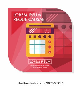 calculator flat icon with long shadow,eps10