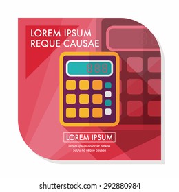 calculator flat icon with long shadow,eps10