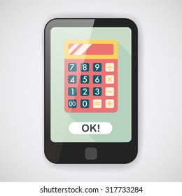 calculator flat icon with long shadow,eps10