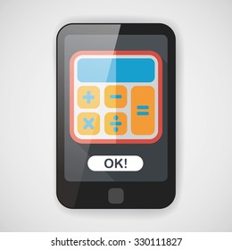 calculator flat icon with long shadow,eps10
