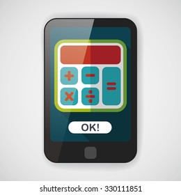 calculator flat icon with long shadow,eps10
