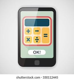 calculator flat icon with long shadow,eps10