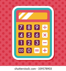 calculator flat icon with long shadow,eps10