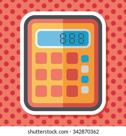 calculator flat icon with long shadow,eps10