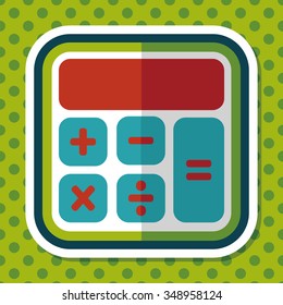calculator flat icon with long shadow,eps10