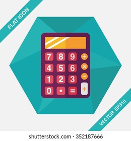 calculator flat icon with long shadow,eps10