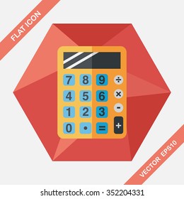 calculator flat icon with long shadow,eps10