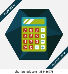 calculator flat icon with long shadow,eps10
