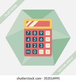 calculator flat icon with long shadow,eps10