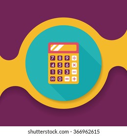 calculator flat icon with long shadow,eps10