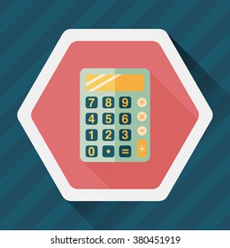 calculator flat icon with long shadow,eps10